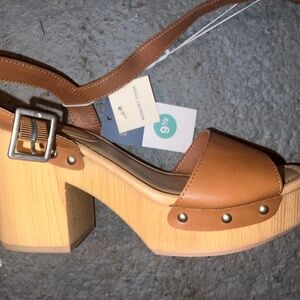 Wooden Block Heel Sandal